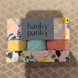 New! Hanky Panky OS Low Rise Thong set of 3 Panties